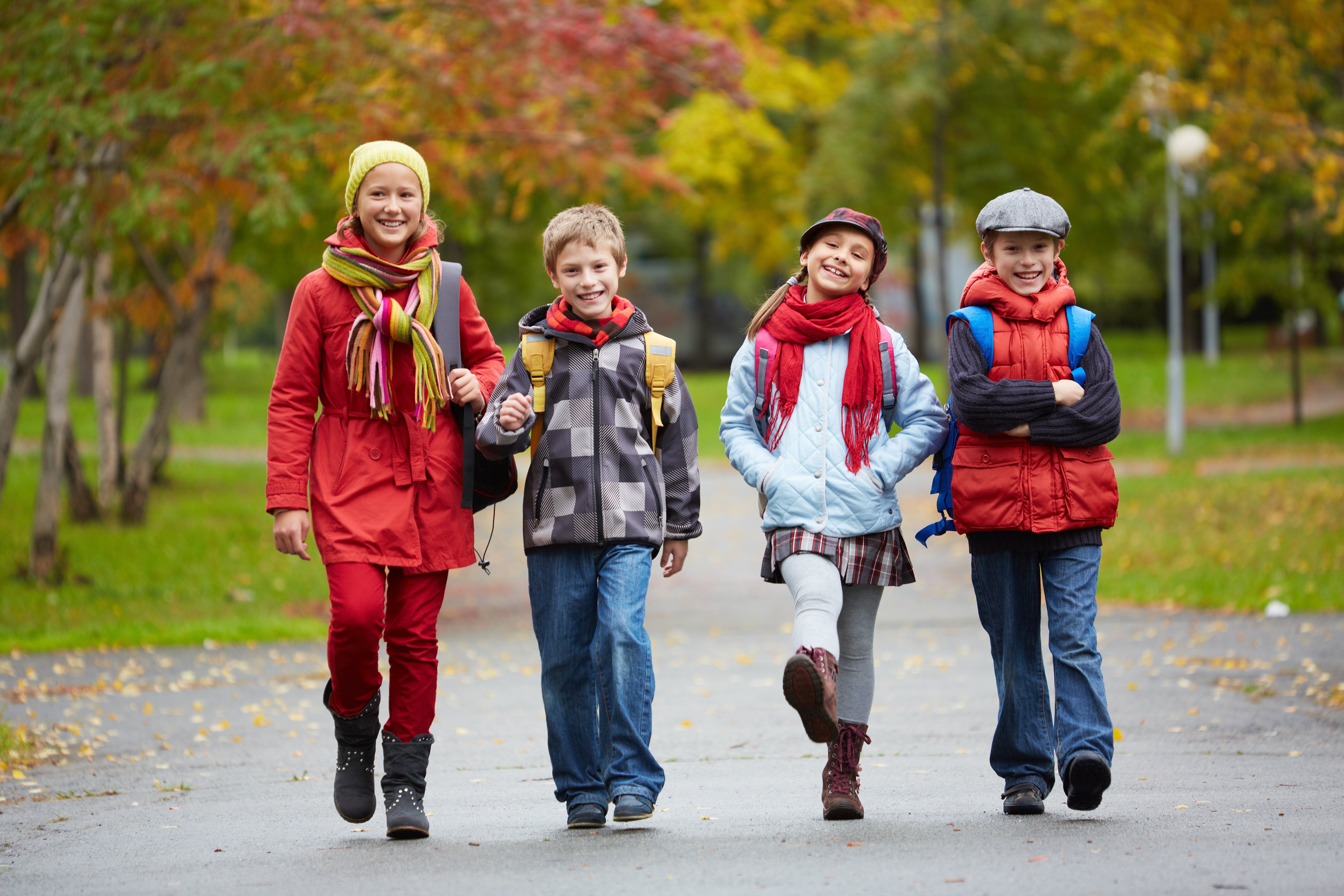 Group of high school students on field trip